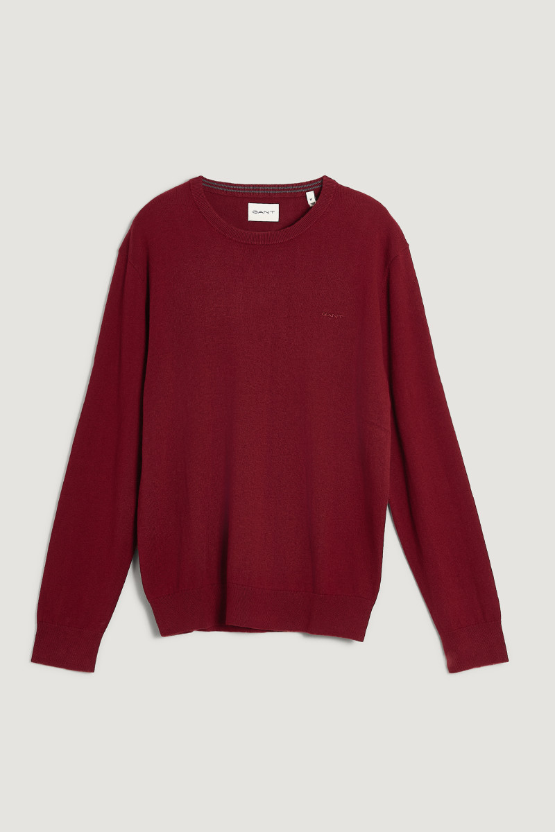 E-shop SVETR GANT COTTON CASHMERE C-NECK PLUMPED RED