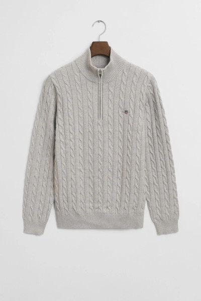 SVETR GANT COTTON CABLE HALF ZIP - Fotografie č. 1