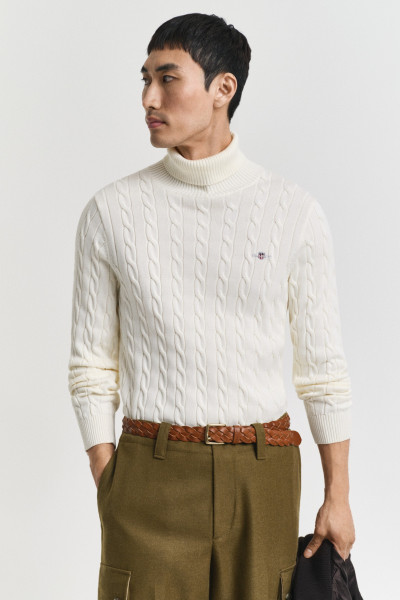 GARBÓ GANT COTTON CABLE TURTLE NECK - Kép 1