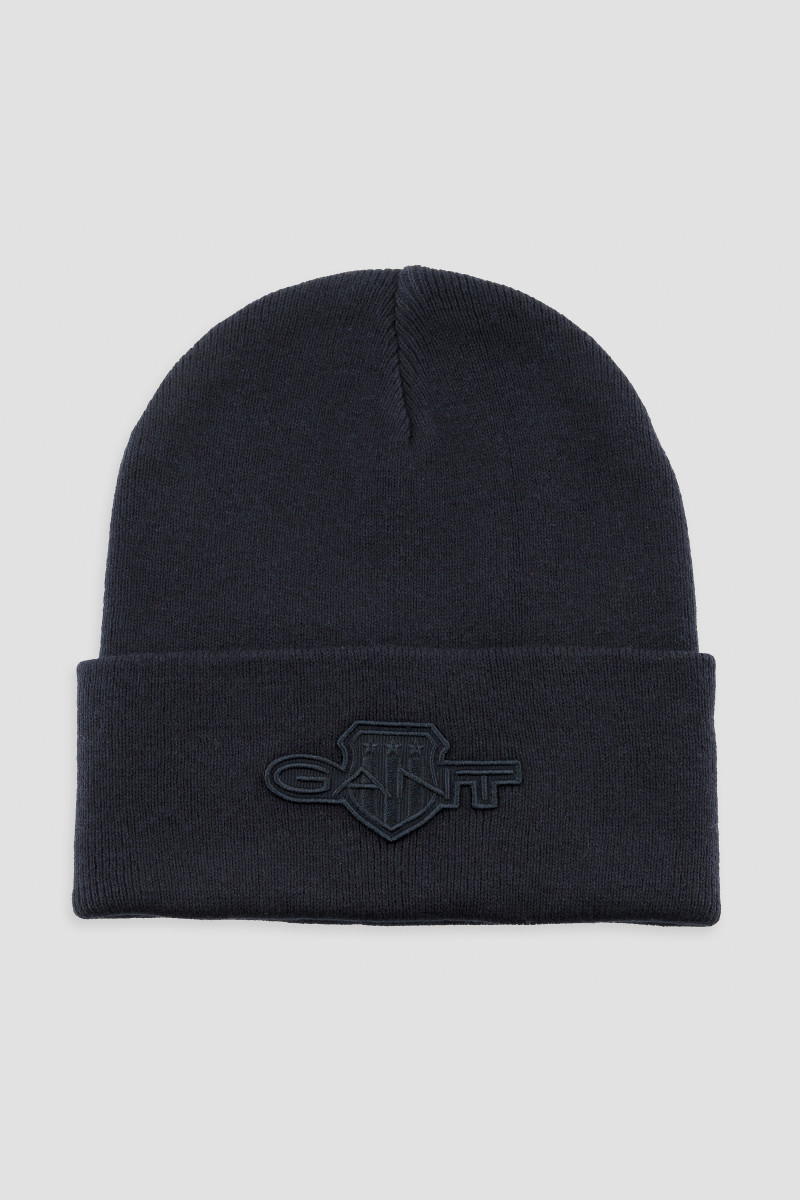 E-shop ČEPICE GANT TONAL SHIELD BADGE BEANIE EVENING BLUE