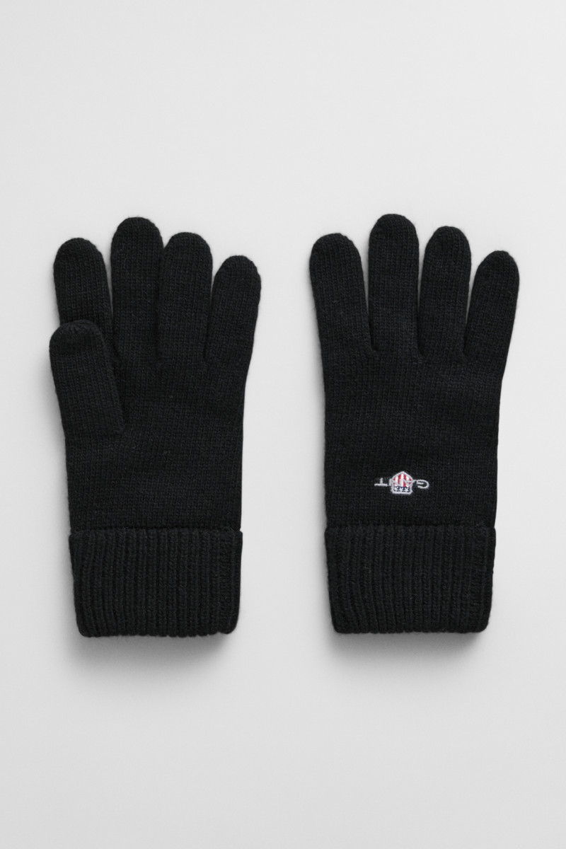 RUKAVICE GANT SHIELD WOOL GLOVES BLACK
