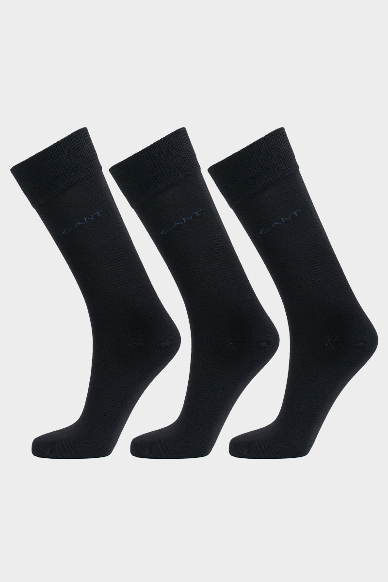E-shop PONOŽKY GANT SOFT COTTON SOCKS 3-PACK BLACK
