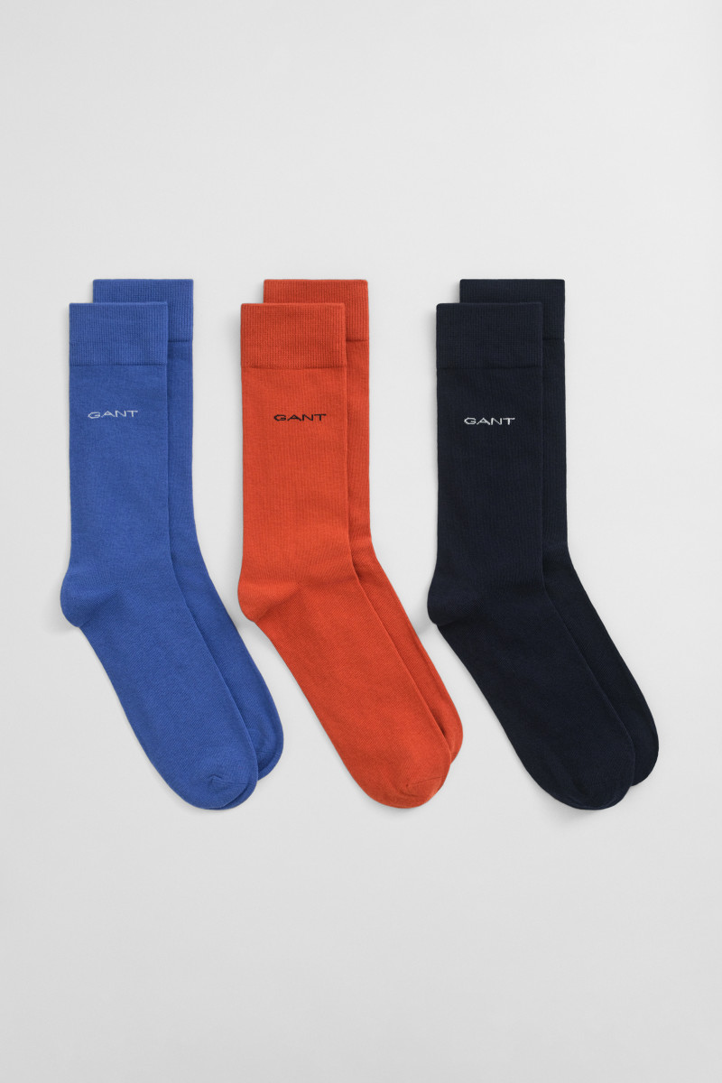 PONOŽKY GANT SOFT COTTON SOCKS 3-PACK RICH BLUE