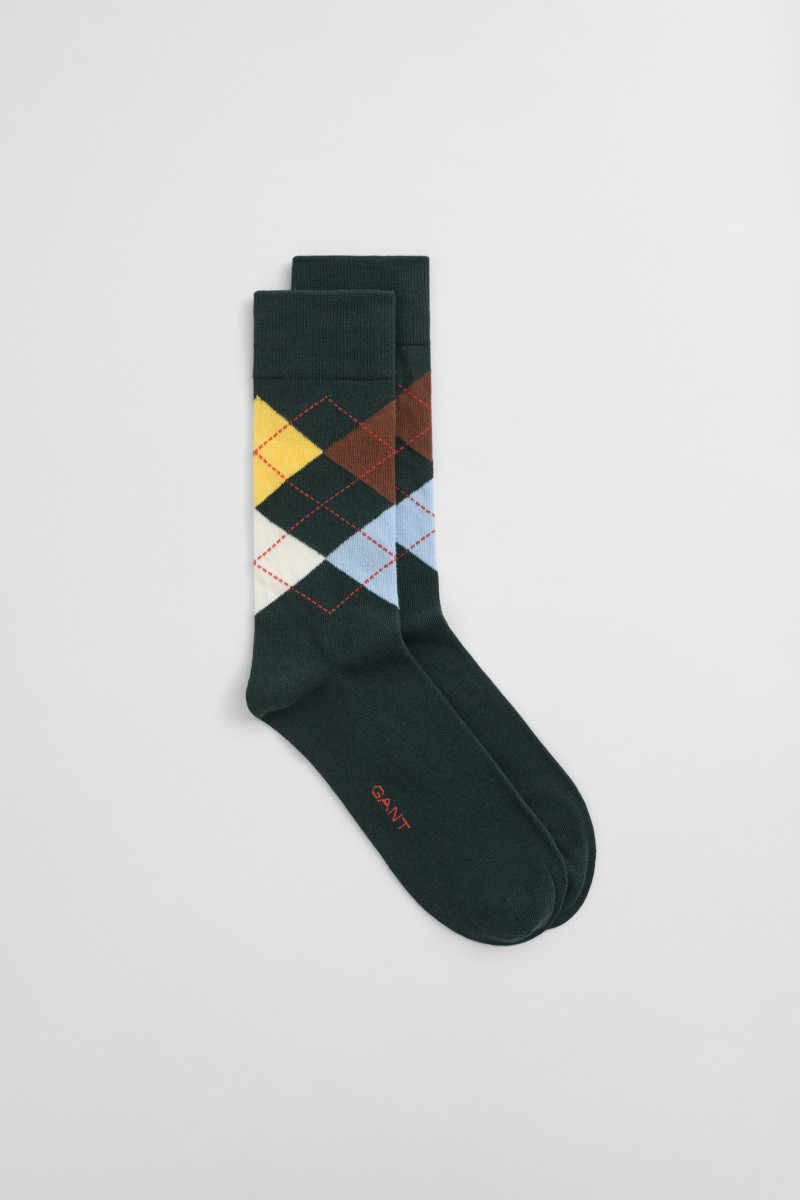 E-shop PONOŽKY GANT ARGYLE SOCKS TARTAN GREEN