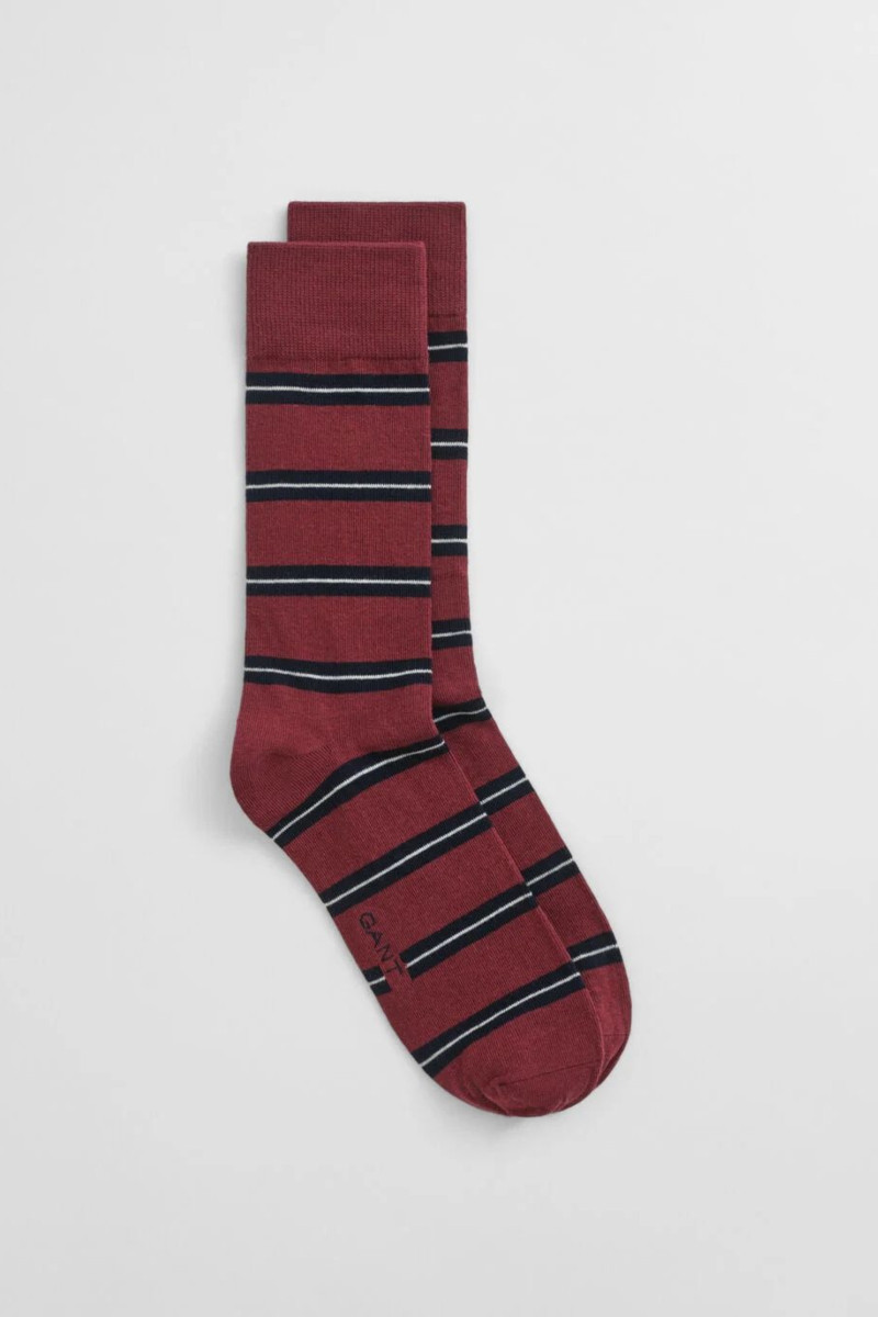 E-shop PONOŽKY GANT COLLEGIATE STRIPED SOCKS PLUMPED RED