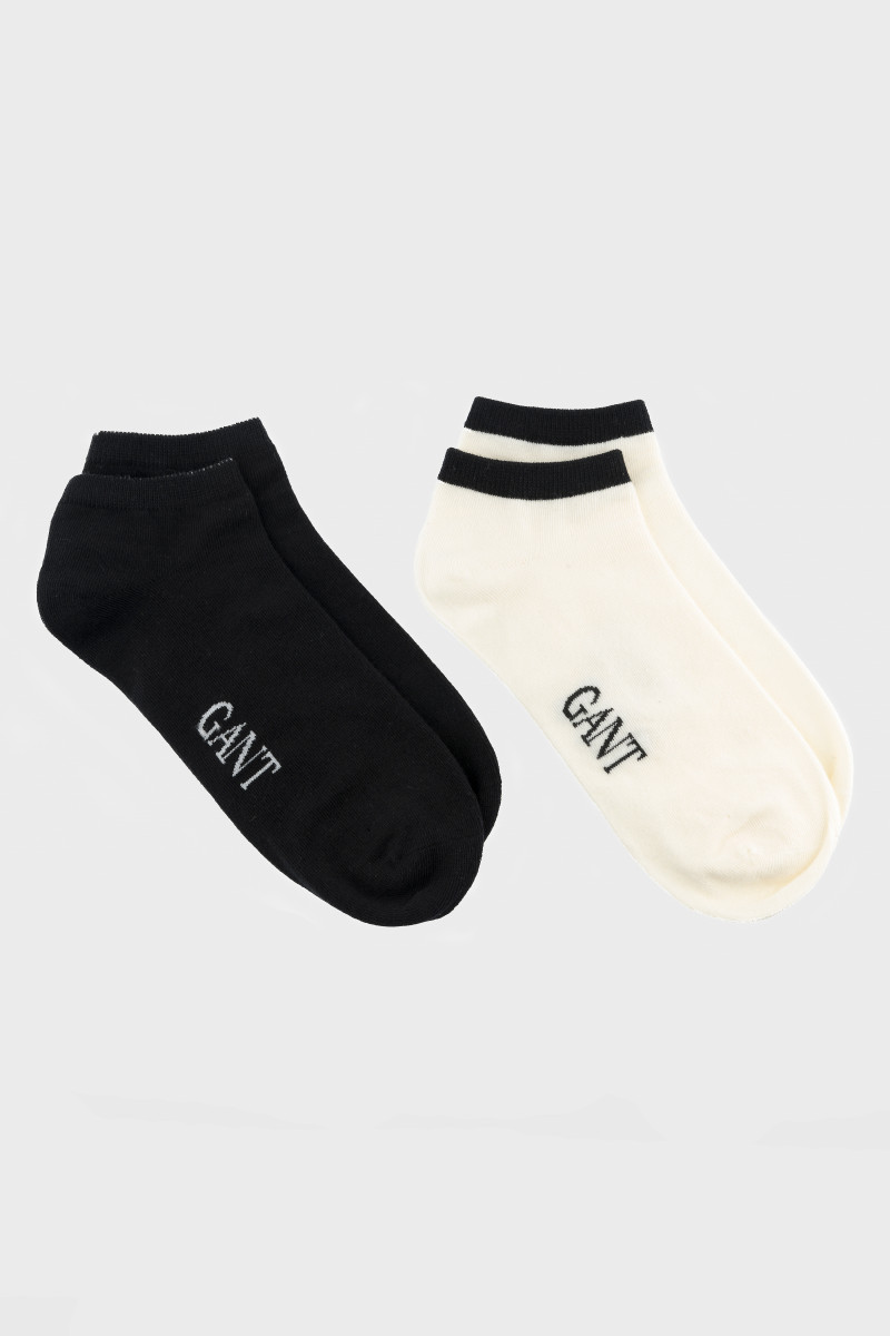 E-shop PONOŽKY GANT ANKLE SOCKS 2-PACK BLACK