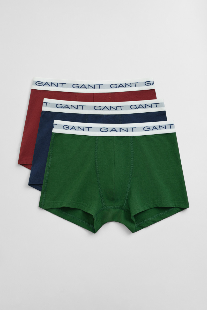 SPODNÁ BIELIZEŇ GANT TRUNK 3-PACK FOREST GREEN