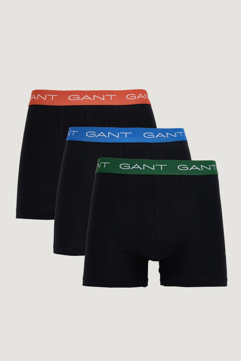 SPODNÁ BIELIZEŇ GANT BOXER BRIEF 3-PACK BLACK