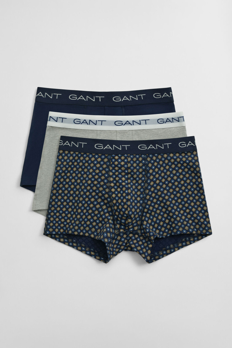 SPODNÍ PRÁDLO GANT GEOMETRIC PRINT TRUNK 3-PACK MARINE