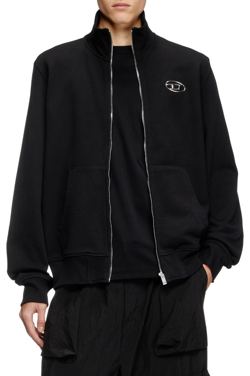 Melegítő Felső Diesel S-Ginni-Zip-Od Sweat-Shirt Black