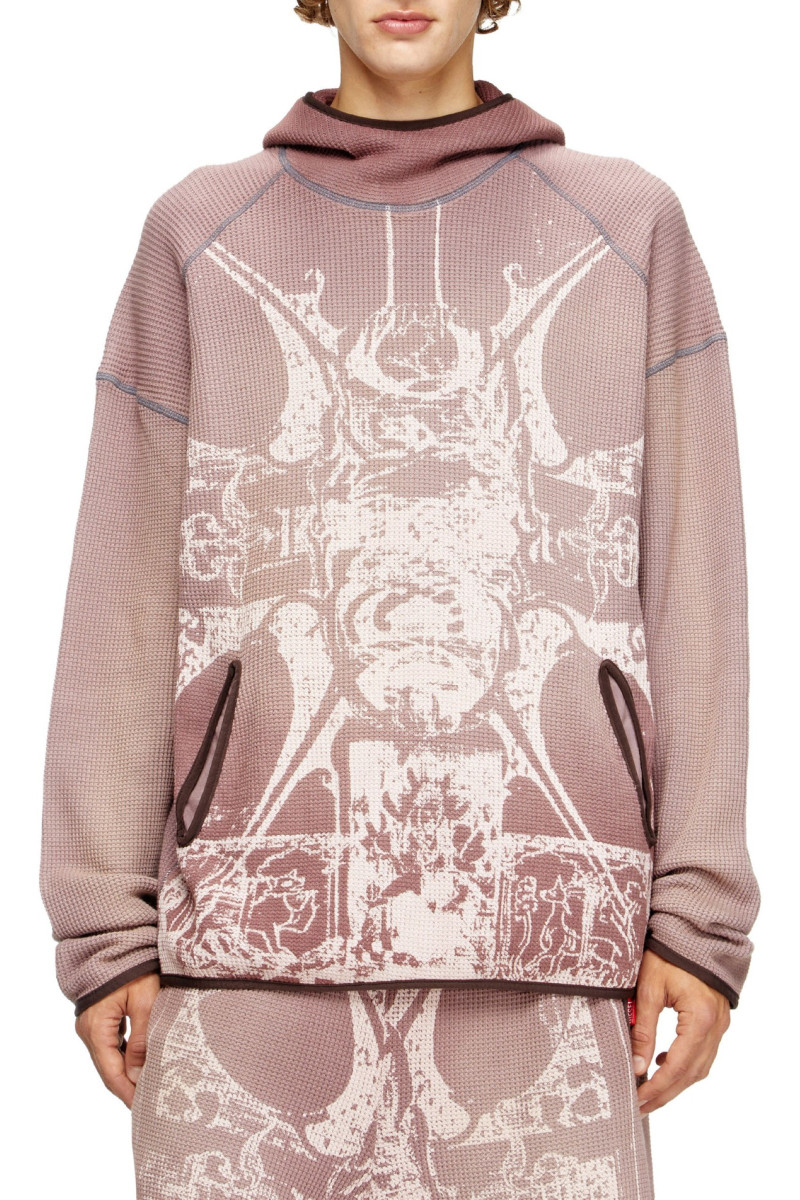 Mikina Diesel S-Waf-Hood-New Sweat-Shirt Brown