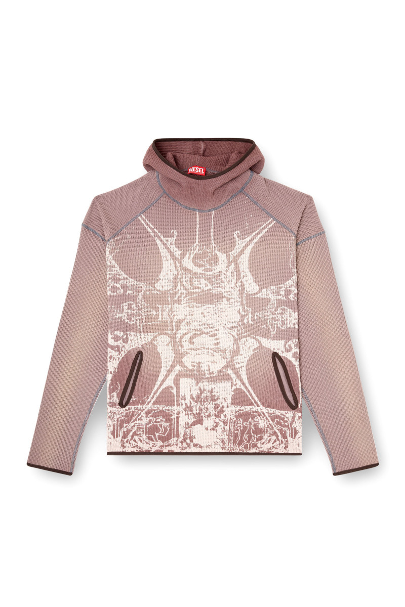 Mikina Diesel S-Waf-Hood-New Sweat-Shirt Brown