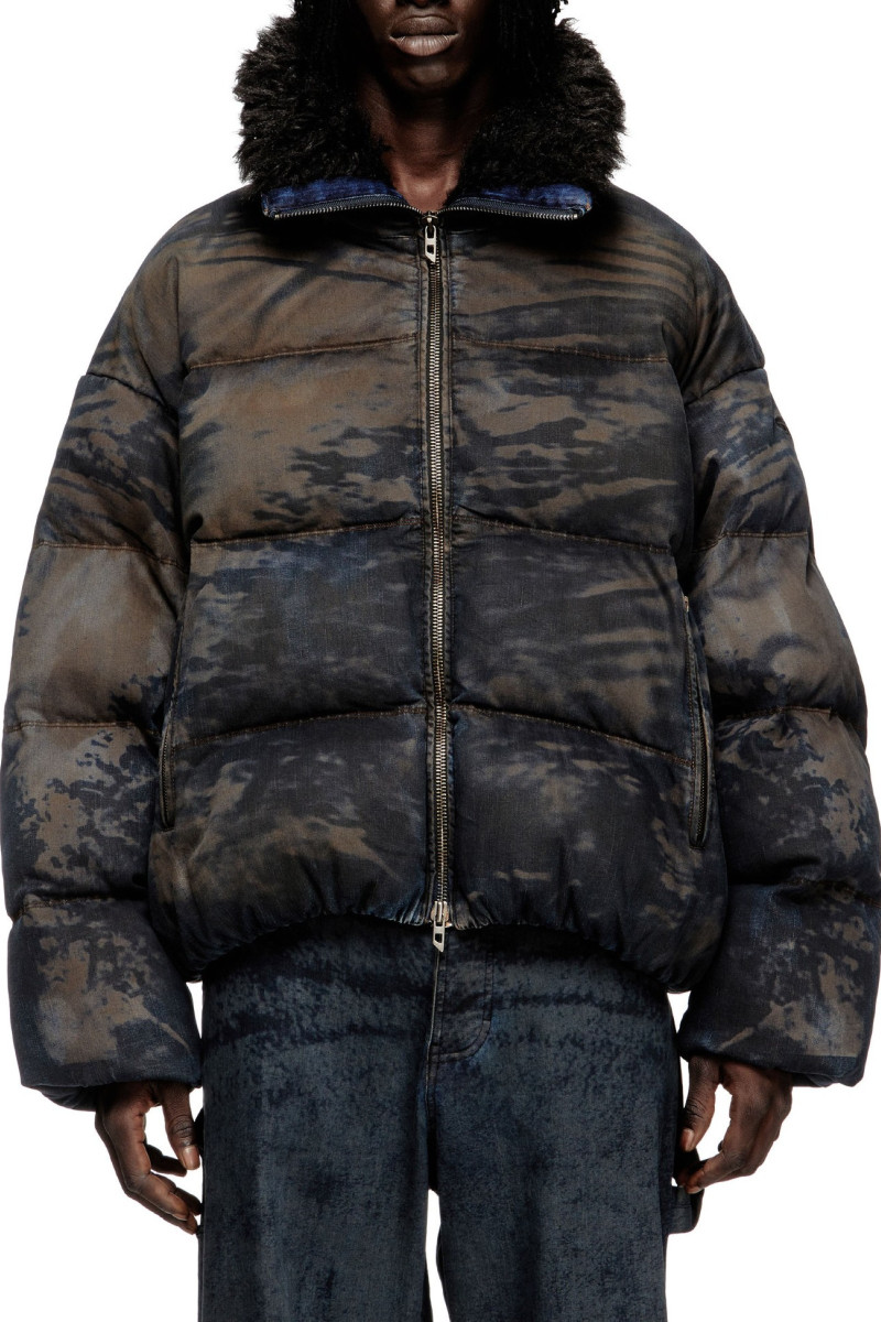 Levně Bunda diesel w-johns jacket brown