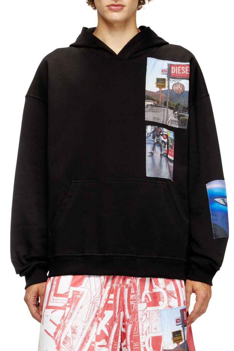 Mikina Diesel S-Boxt-Hood-T6 Sweat-Shirt Black