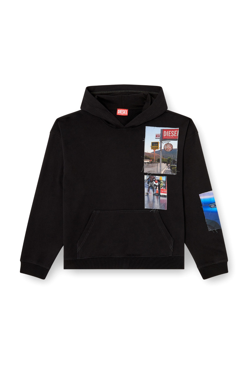 Mikina Diesel S-Boxt-Hood-T6 Sweat-Shirt Black