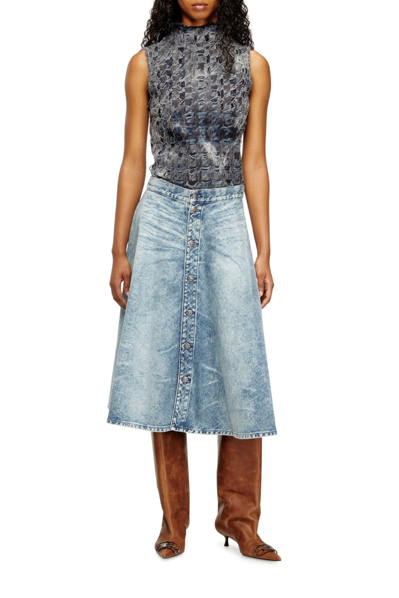 Sukňa Diesel De-Annet-B-Fsh Skirt Blue