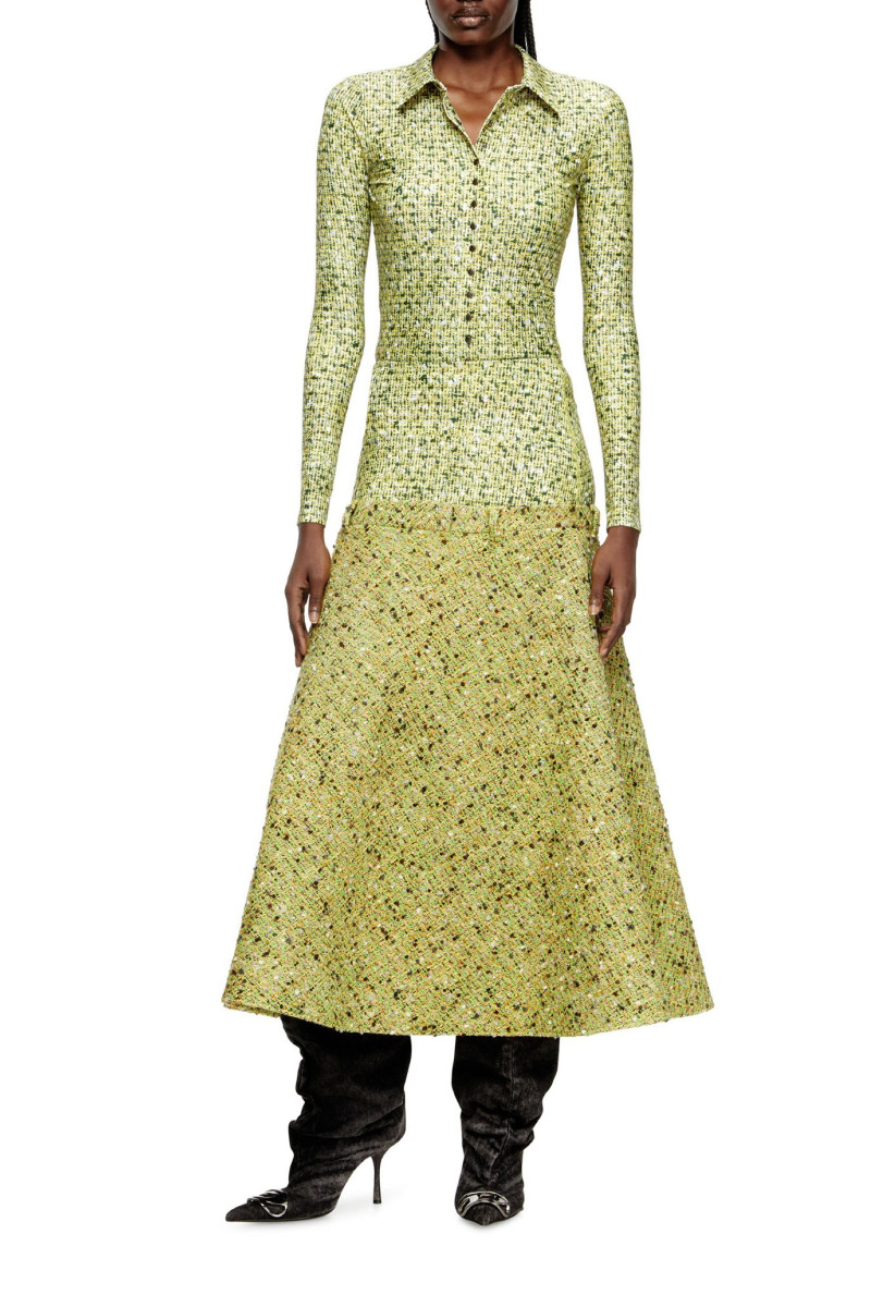 Sukňa Diesel O-Grace-Mix Skirt Green