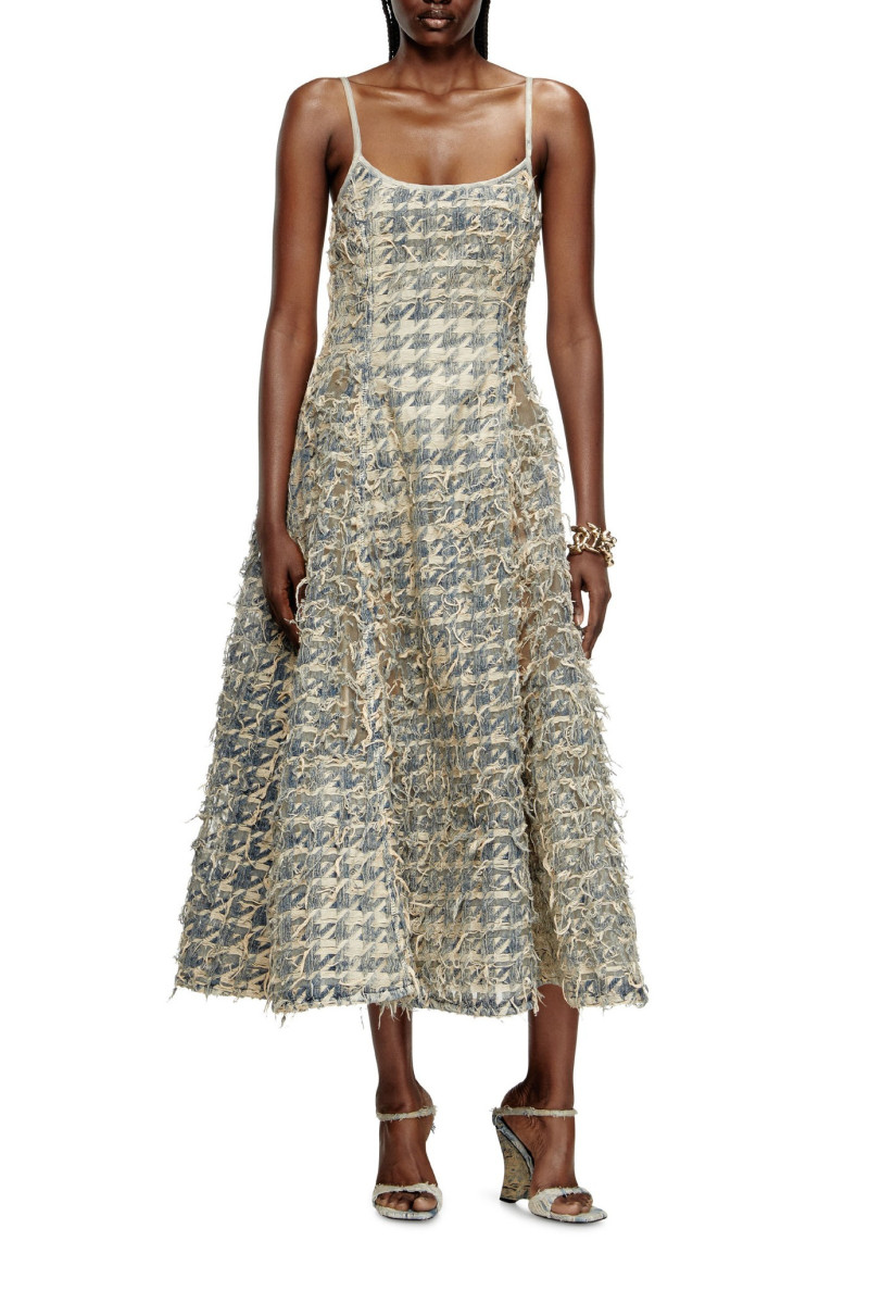 Šaty Diesel De-Sweeney-Long-Fsh Dress Blue