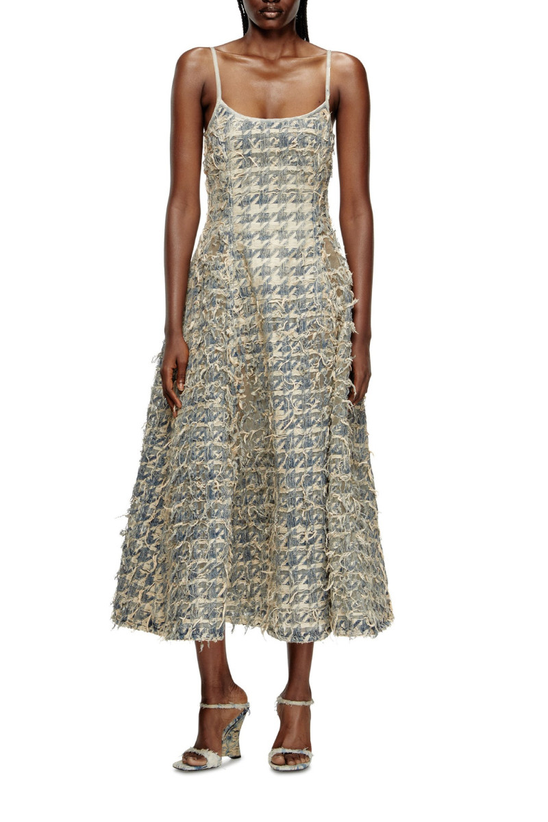 Šaty Diesel De-Sweeney-Long-Fsh Dress Blue