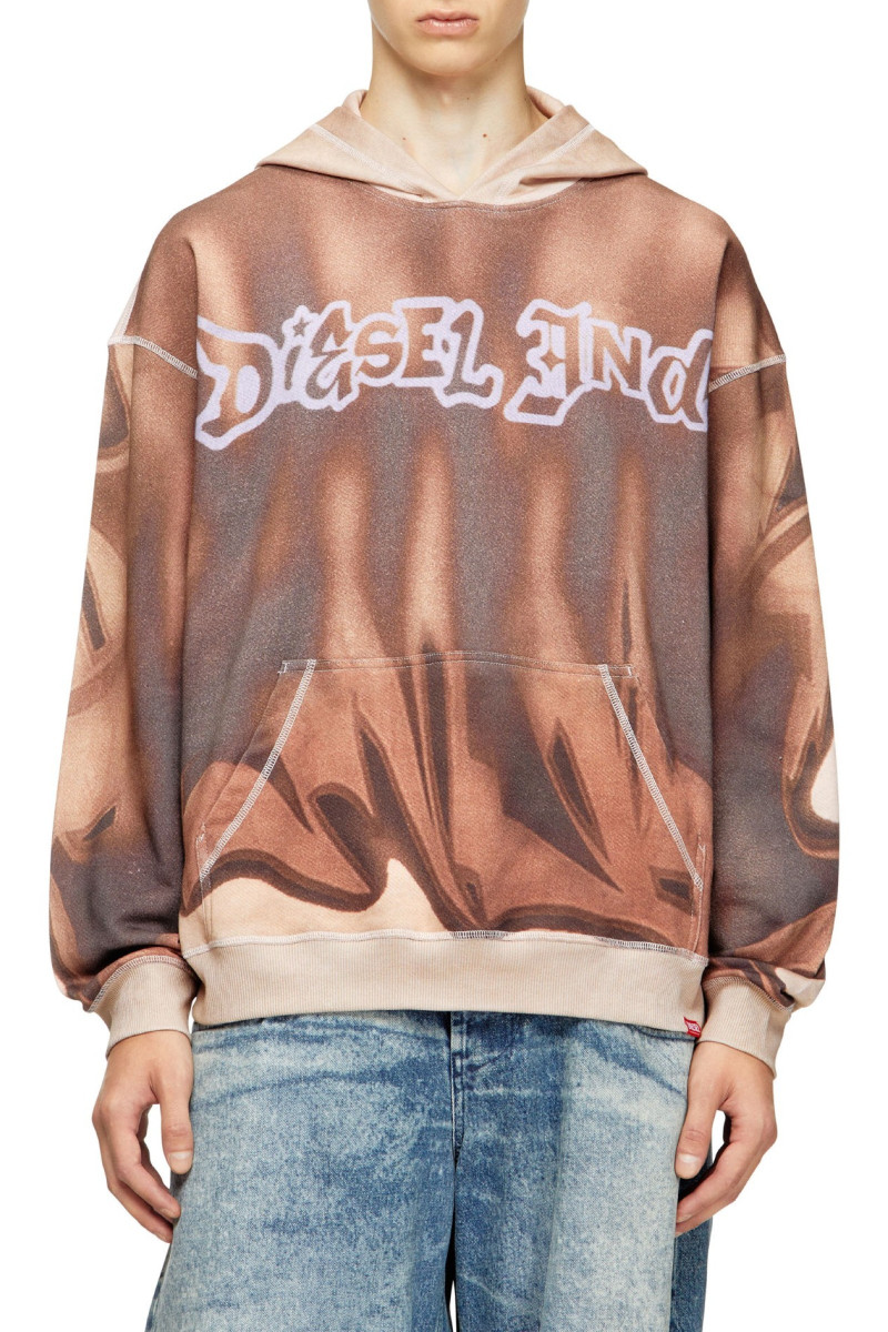 Mikina Diesel S-Boxt-Hood-Show Sweat-Shirt Brown