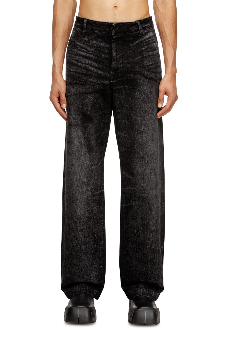 Levně Džíny diesel d-eber-fsh6 trousers black