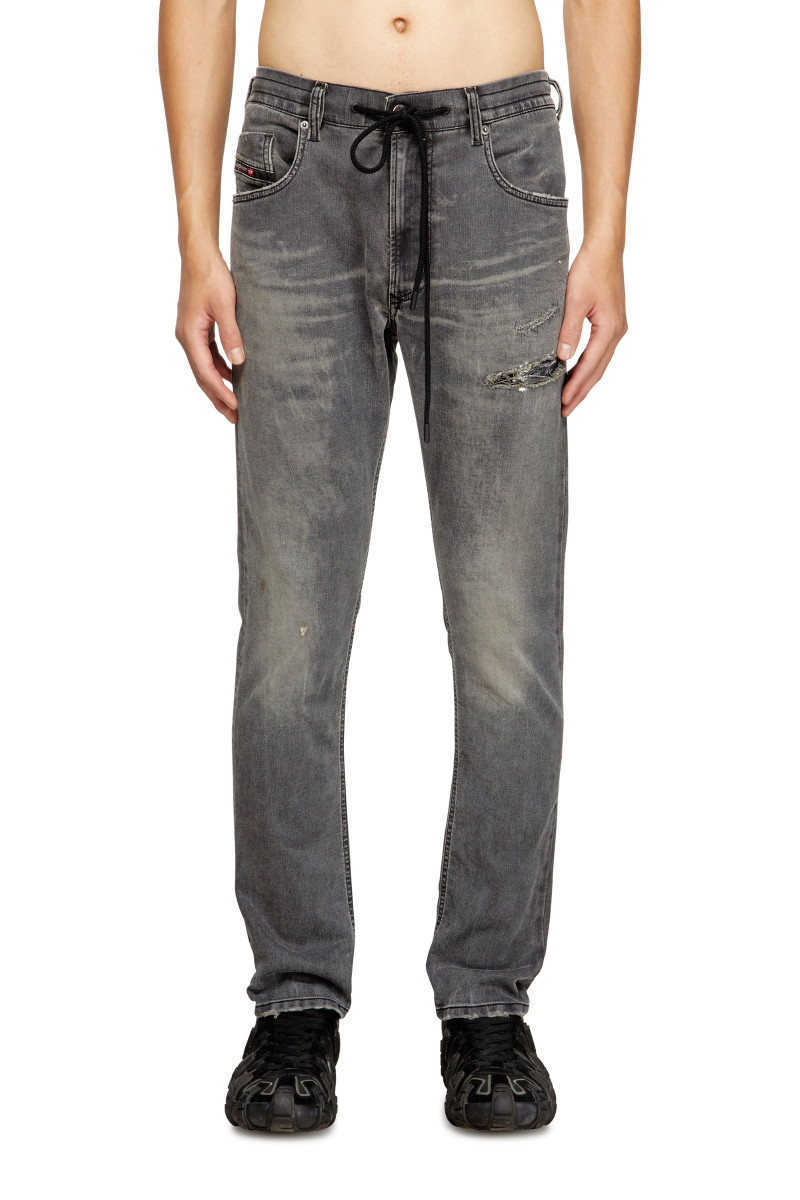 Levně Džíny diesel 2032 d-krooley-b jogg sweat jeans black