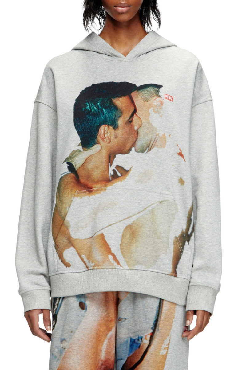 Levně Mikina diesel pr-s-boxt-hood-tom25 sweat-shirt grey