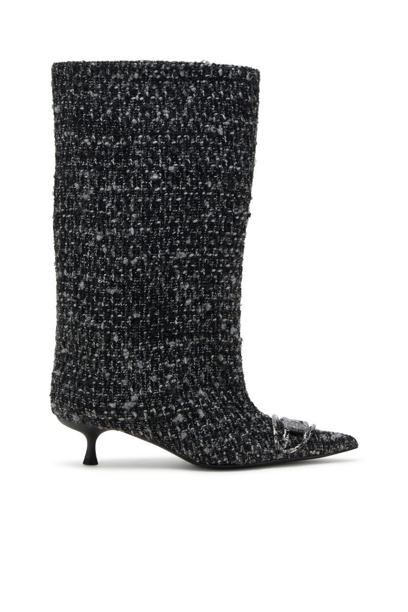 Čižmy Diesel Venus D-Venus 40 Kb Tube Boots Black/Light Ecru