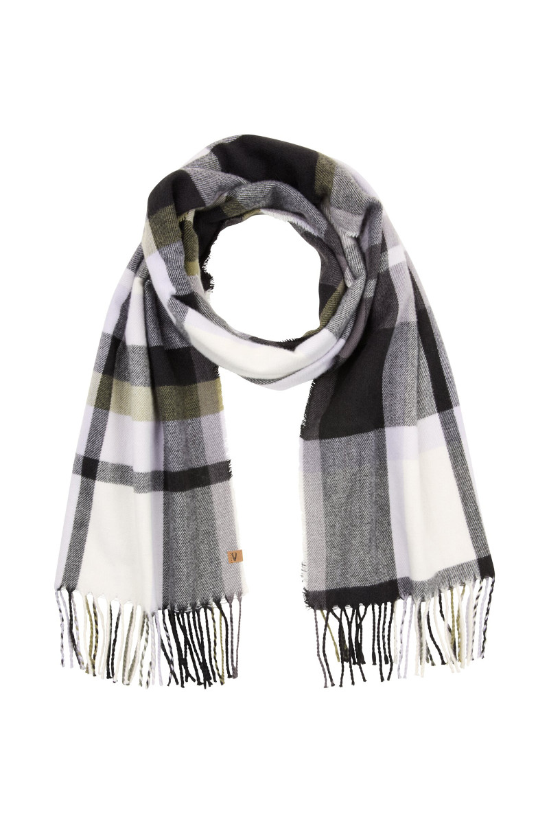 Sál Camel Active Woven Check Scarf Slate