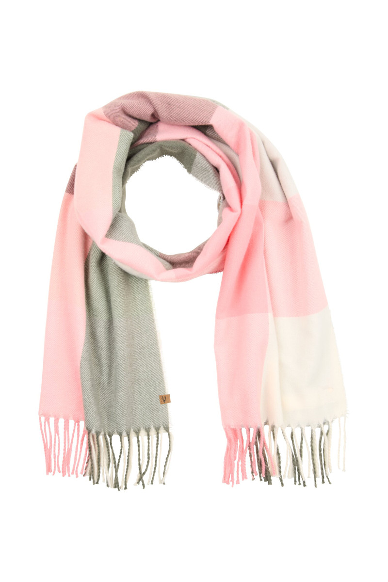 SÁL CAMEL ACTIVE WOVEN CHECK SCARF CINNAMON