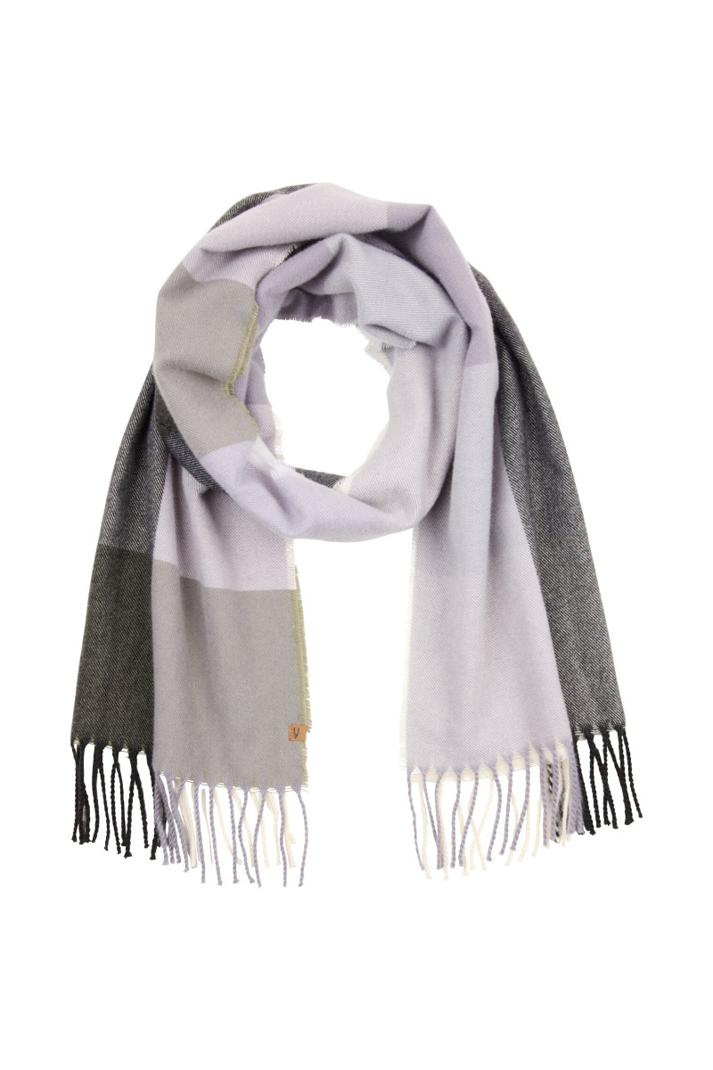 Sál Camel Active Woven Check Scarf Misty Lilac