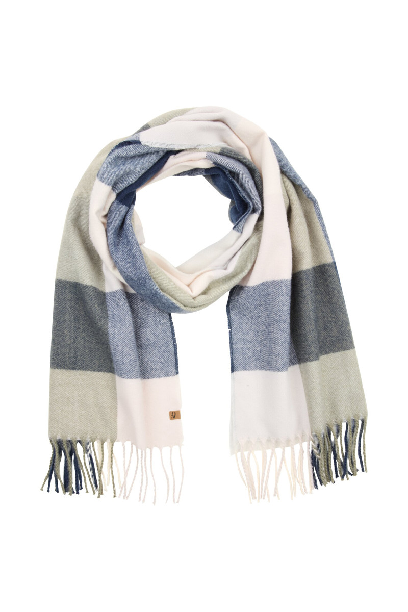 Sál Camel Active Woven Check Scarf Green