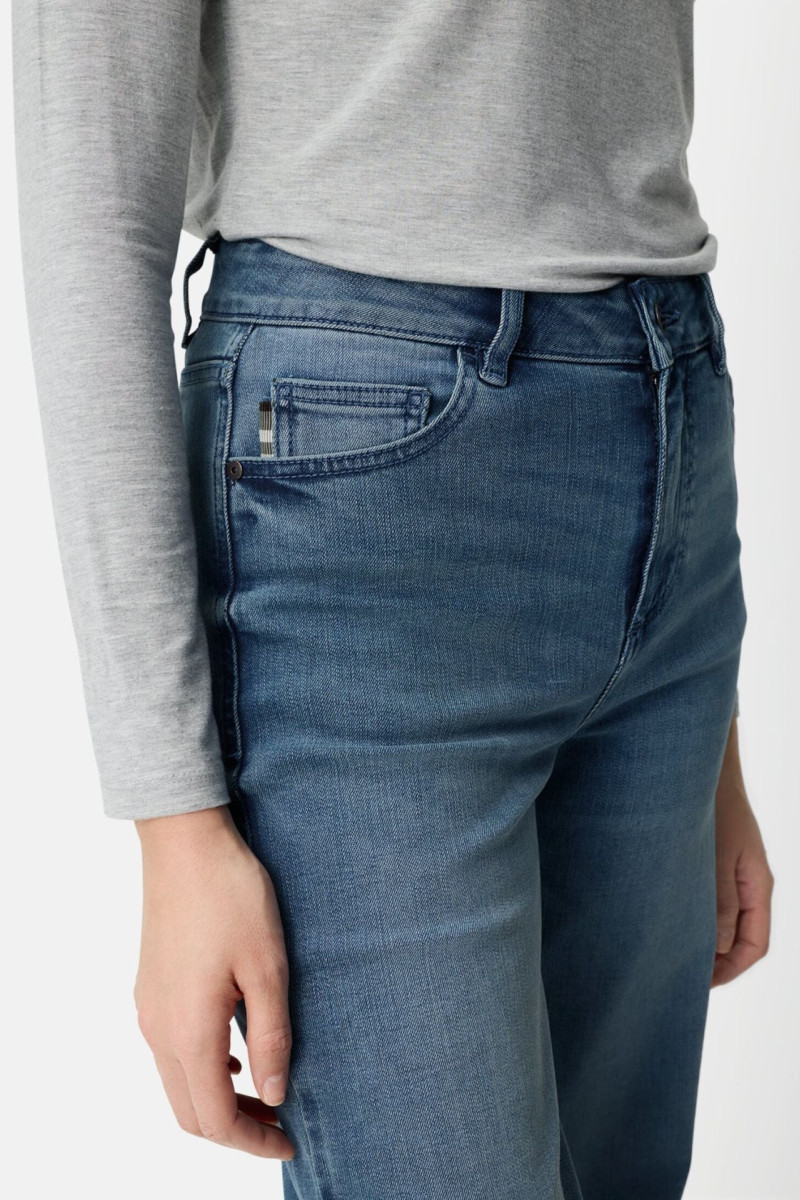 Džínsy Camel Active Wide Leg 5 Pocket Stone Blue