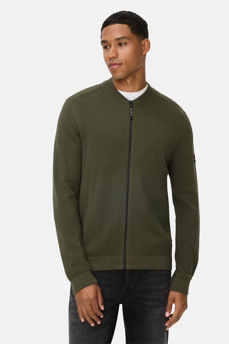 Sveter Camel Active Knitted Jacket Forest Green