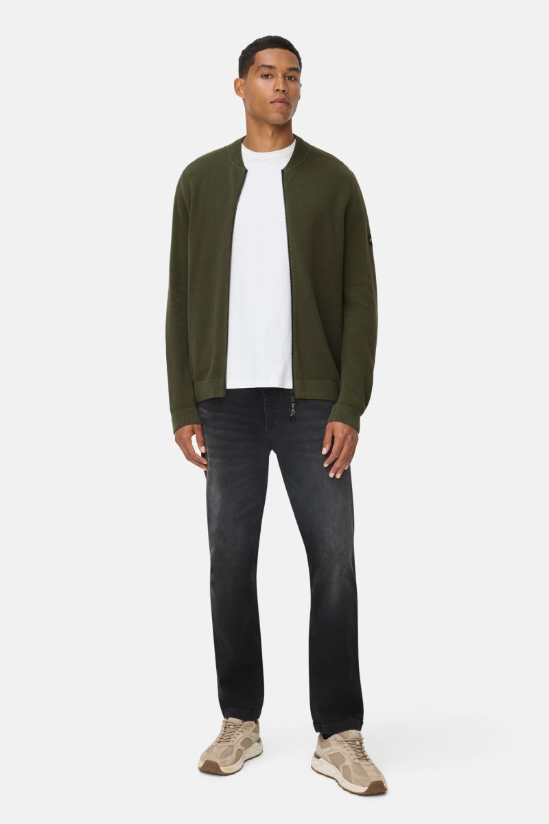 Sveter Camel Active Knitted Jacket Forest Green