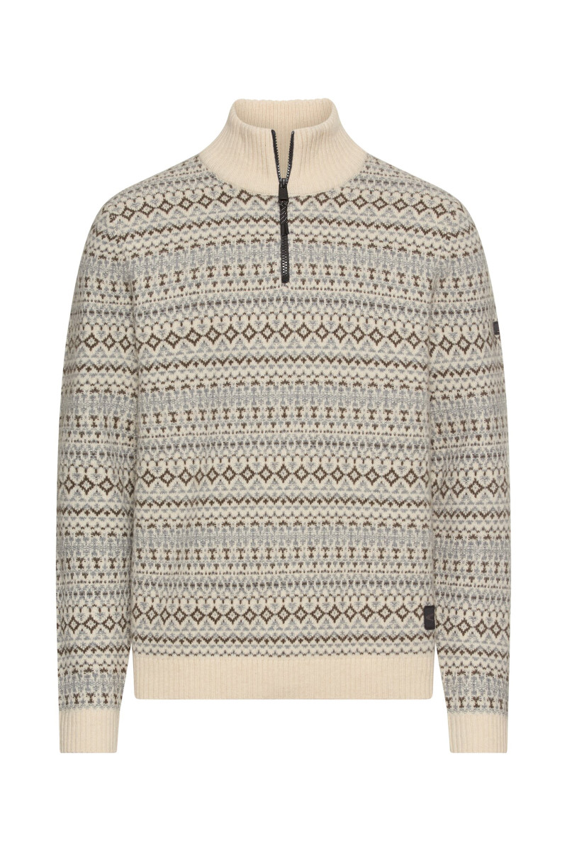 Sveter Camel Active Knitted Troyer Oatmeal