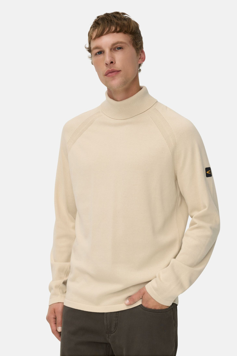 Garbó Camel Active Rollneck Pullover Oatmeal