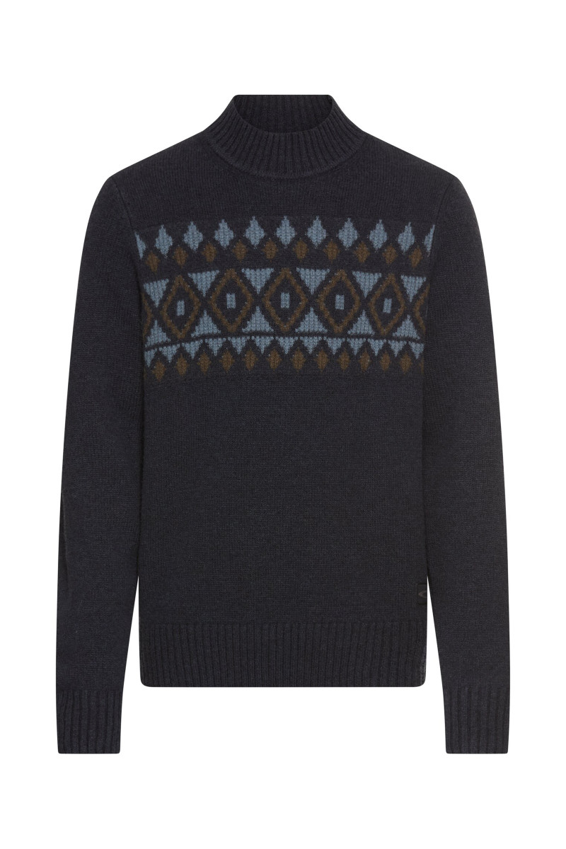 Sveter Camel Active Mock Neck Pullover Dark Indigo