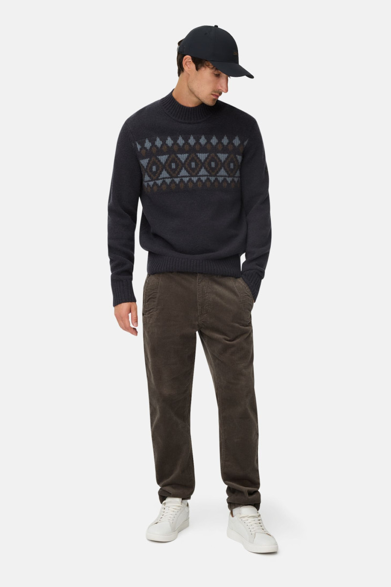 Sveter Camel Active Mock Neck Pullover Dark Indigo