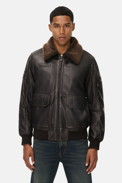 DZSEKI CAMEL ACTIVE LEATHER BLOUSON - Kép 1