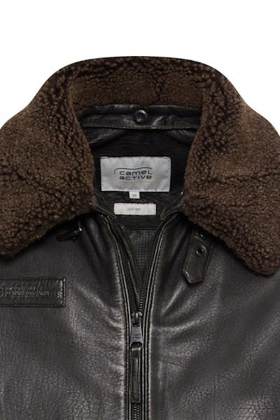 DZSEKI CAMEL ACTIVE LEATHER BLOUSON - Kép 6