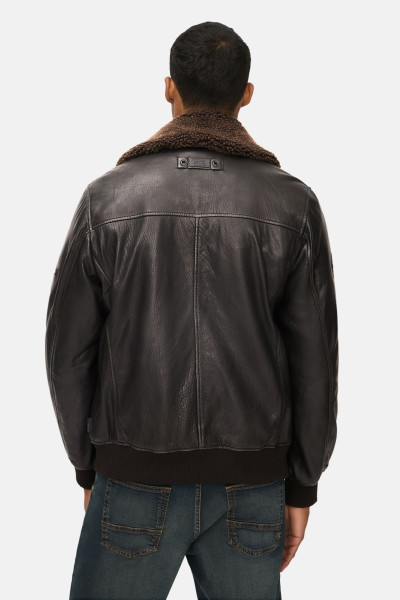 DZSEKI CAMEL ACTIVE LEATHER BLOUSON - Kép 3