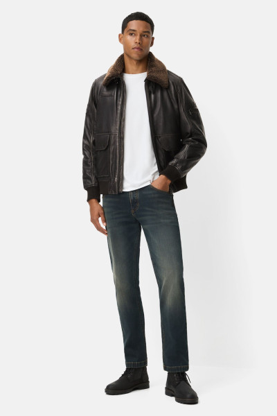 DZSEKI CAMEL ACTIVE LEATHER BLOUSON - Kép 2