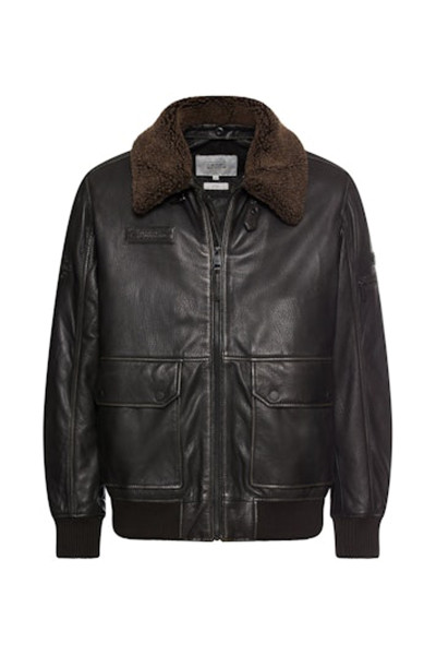 DZSEKI CAMEL ACTIVE LEATHER BLOUSON - Kép 4