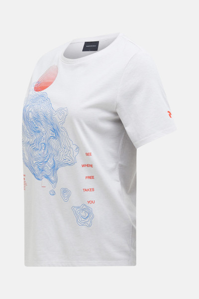 PÓLÓ PEAK PERFORMANCE W EXPLORE GRAPHIC TEE - Kép 2