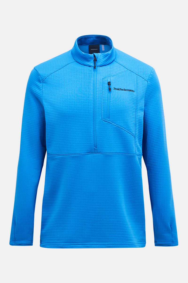Levně Mikina peak performance m trail polartec half zip azure ascent