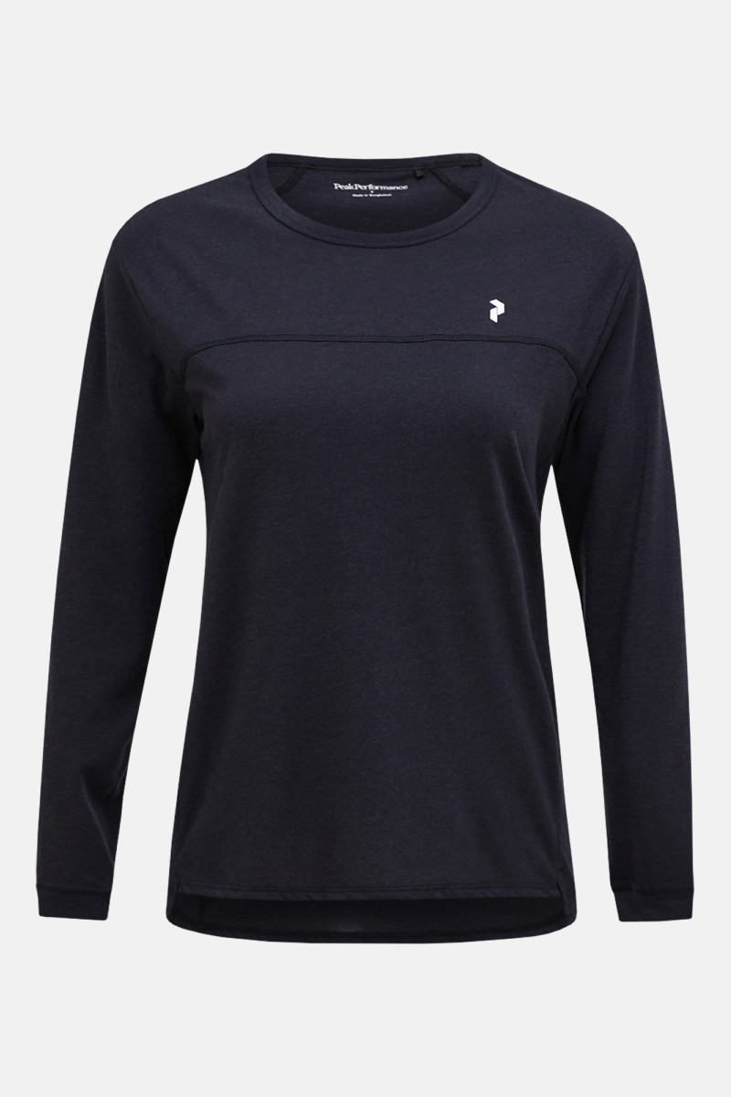 Póló Peak Performance W Trail Wool Blend Ls Black