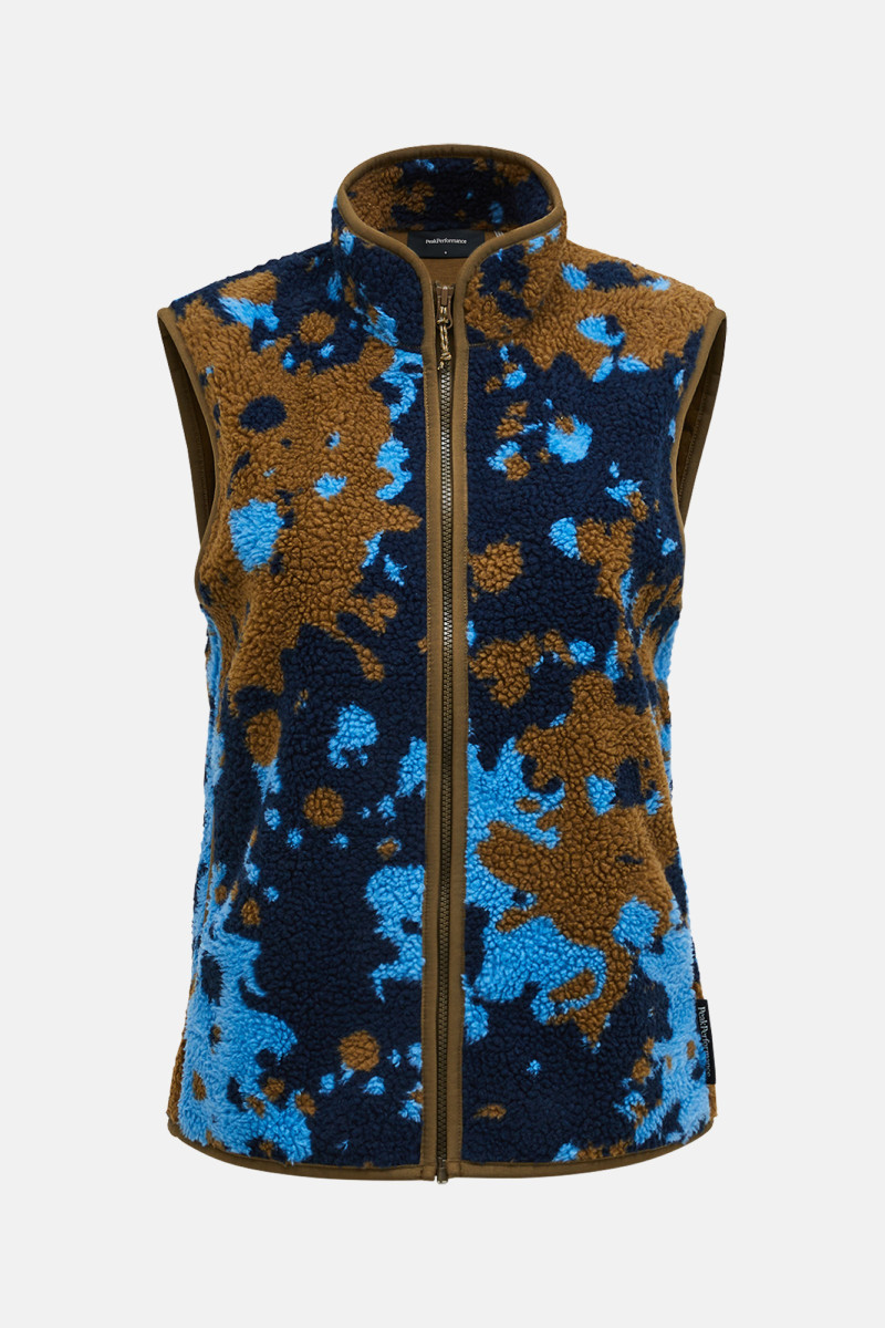 Mellény Peak Performance W Graphic Pile Vest Frosty Haze