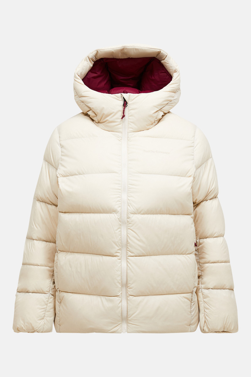 Levně Bunda peak performance w frost down puffer sand fog