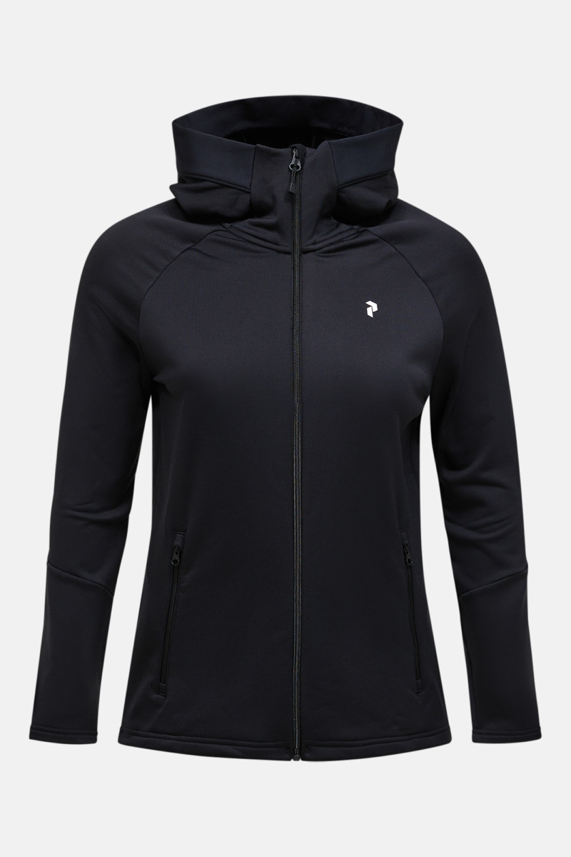Levně Mikina peak performance w rider essentials zip houe shadow black